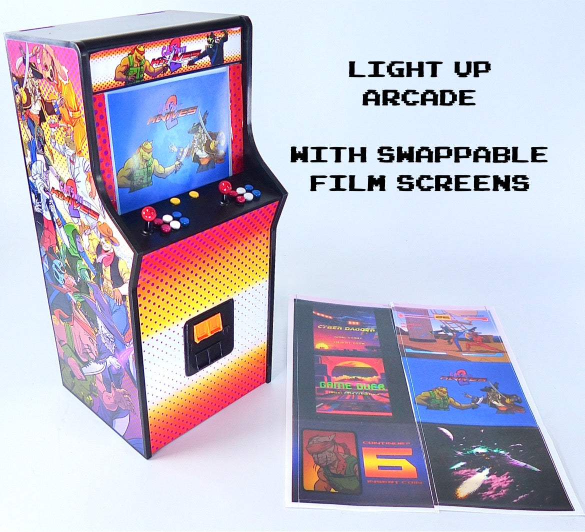 GAME ON! Arcade w/ LED Light (Cats with Knives 2)