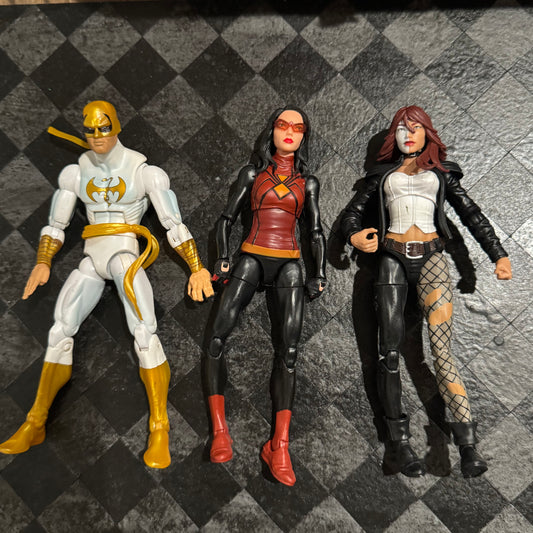 Marvel Legends Iron Fist Spider-Woman Typhoid Mary lot