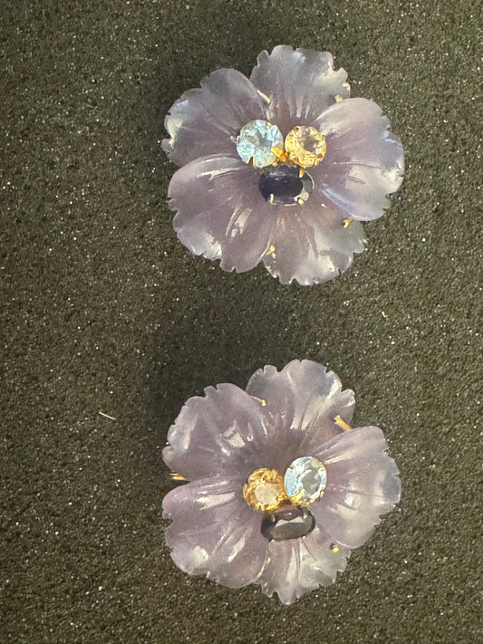 Amethyst Studs Earrings